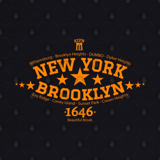 New York Brooklyn, Brooklyn Schriftzug, Brooklyn college style Logo by Boogosh